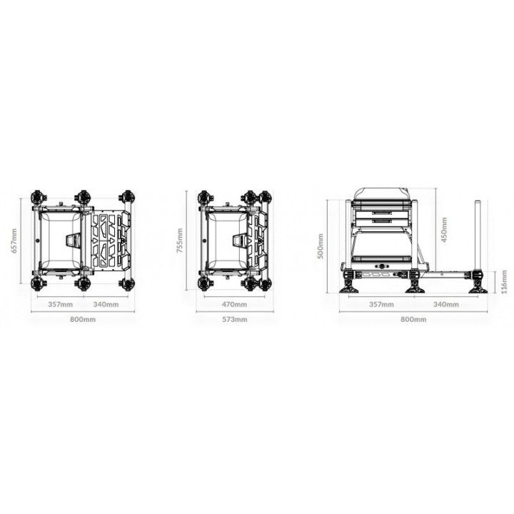 Siedzisko PRESTON Inception Station - Graphite Edition