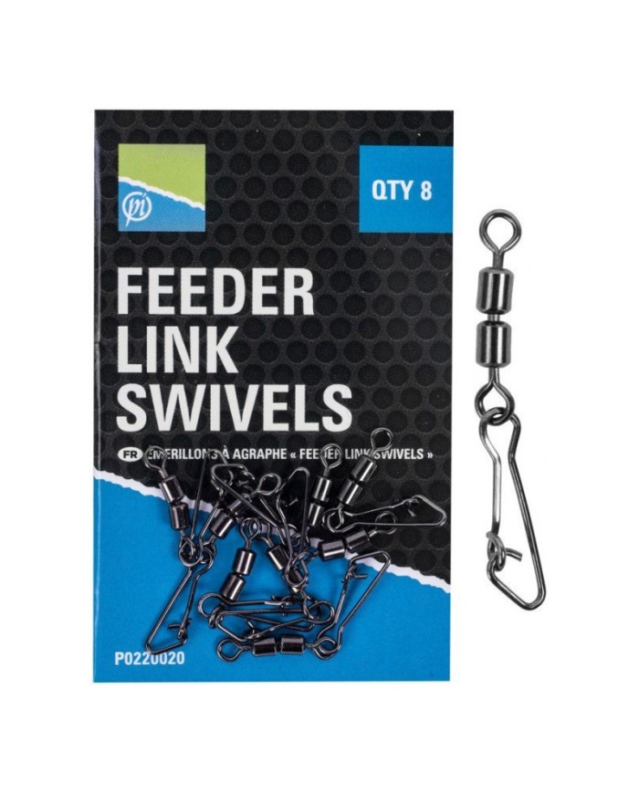 Agrafki z krętlikami Preston Double Feeder Link