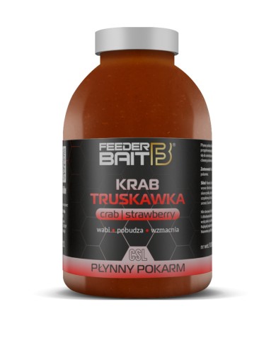 Zalewa FEEDER BAIT 250ml - Krab & Truskawka Zalewa FEEDER BAIT 250ml - Krab & Truskawka