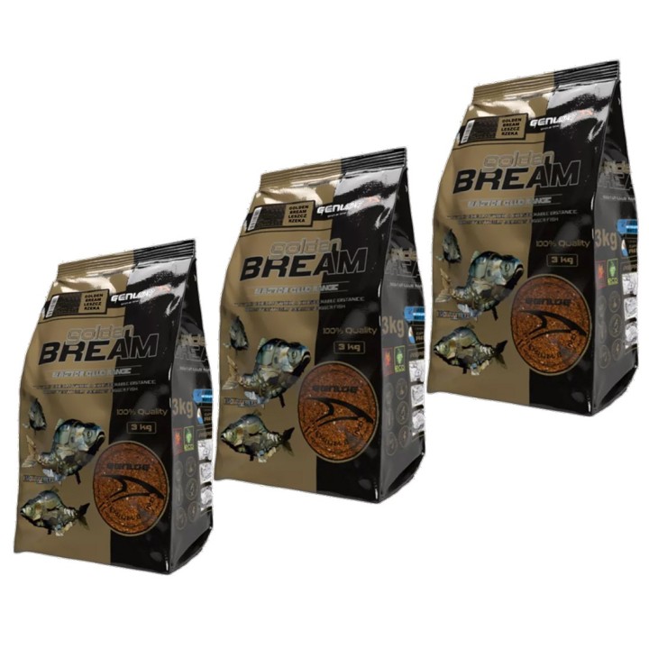 Zestaw zanęt GENLOG Golden Bream Leszcz Rzeka 3x3kg