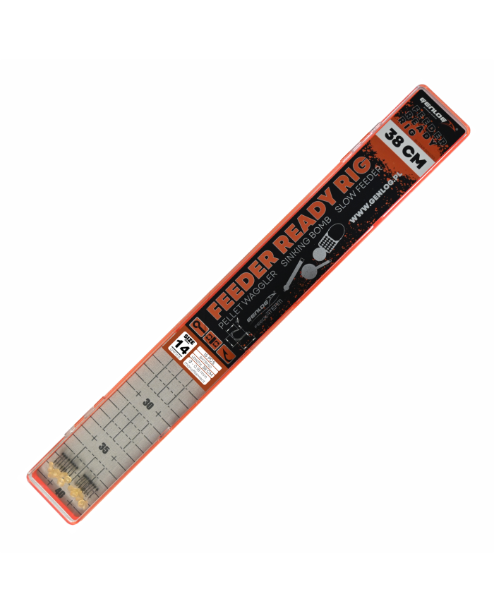 Przypony GENLOG Ready Rig z Gumką 38cm - Hak 14 Żyłka 0.18mm - op. 16 szt. Przypony GENLOG Ready Rig z Gumką 38cm - Hak 14 Żyłka 0.18mm - op. 16 szt.