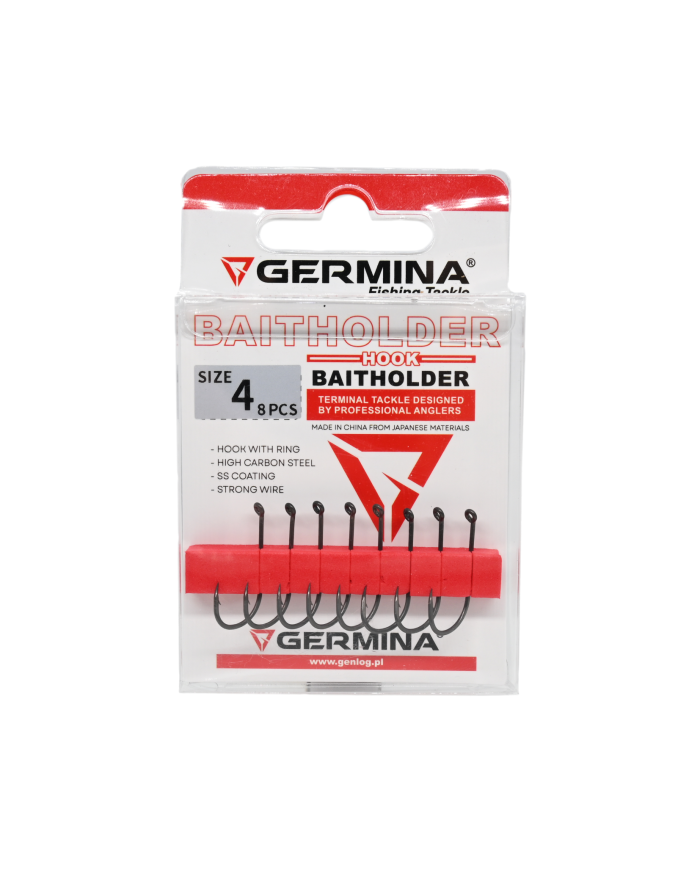 Haczyki GERMINA Baitholder roz. 4 - op. 8 szt. Haczyki GERMINA Baitholder roz. 4 - op. 8 szt.
