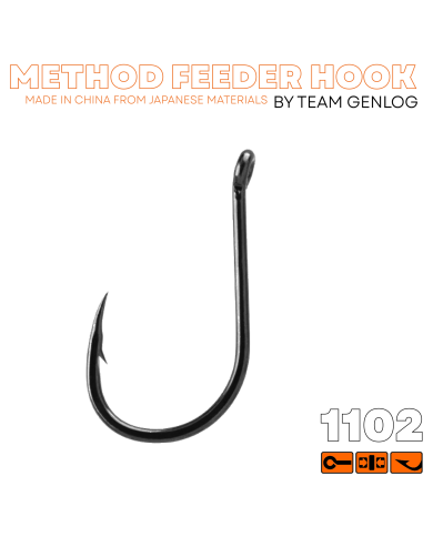 Haczyki Method Feeder GENLOG - roz. 4 - op. 8 szt. - Chinu Ring Matt Haczyki Method Feeder GENLOG - roz. 4 - op. 8 szt. - Chinu Ring Matt