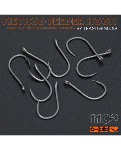 Haczyki Method Feeder GENLOG - roz. 8 - op. 8 szt. - Chinu Ring Matt Haczyki Method Feeder GENLOG - roz. 8 - op. 8 szt. - Chinu Ring Matt