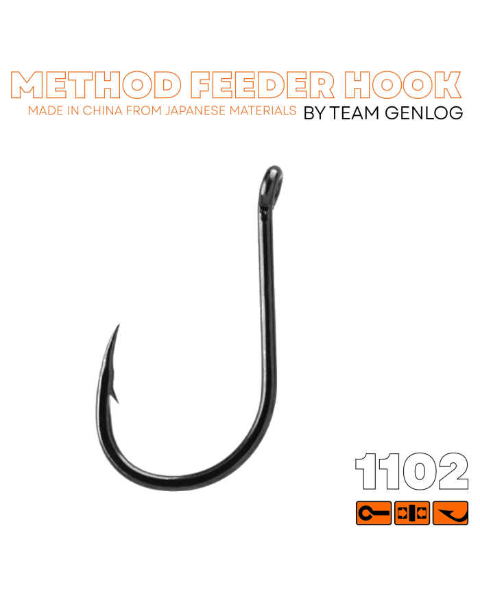 Haczyki Method Feeder GENLOG - roz. 10 - op. 8 szt. - Chinu Ring Matt Haczyki Method Feeder GENLOG - roz. 10 - op. 8 szt. - Chinu Ring Matt