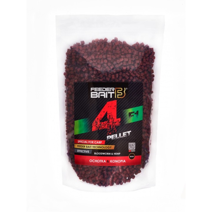 Pellet FEEDER BAIT 4mm 800g - F1 Ochotka & Konopia