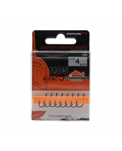 Haczyki Method Feeder GENLOG - roz. 4 - op. 8 szt. - Iseame Ring Matt Haczyki Method Feeder GENLOG - roz. 4 - op. 8 szt. - Iseame Ring Matt