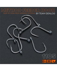 Haczyki Method Feeder GENLOG - roz. 4 - op. 8 szt. - Iseame Ring Matt