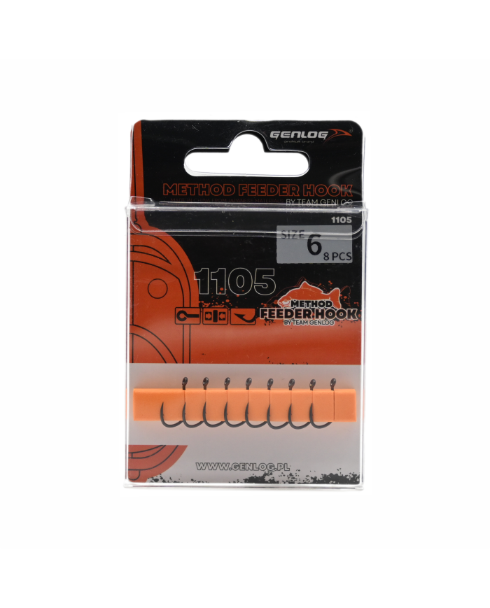 Haczyki Method Feeder GENLOG - roz. 6 - op. 8 szt. - Iseame Ring Matt
