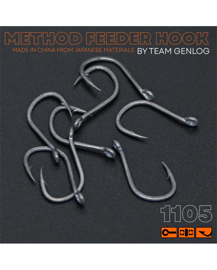 Haczyki Method Feeder GENLOG - roz. 6 - op. 8 szt. - Iseame Ring Matt