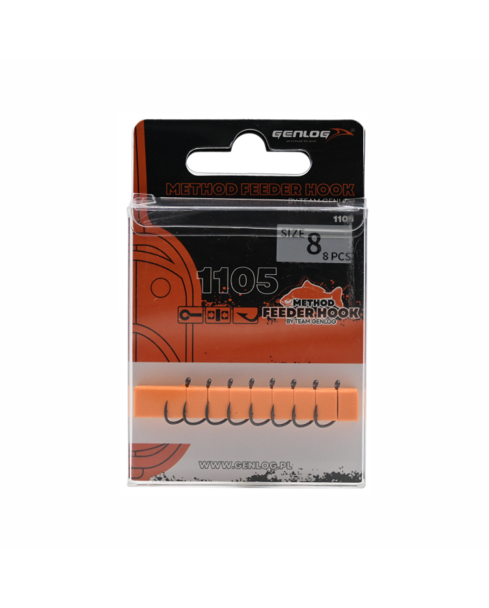 Haczyki Method Feeder GENLOG - roz. 8 - op. 8 szt. - Iseame Ring Matt