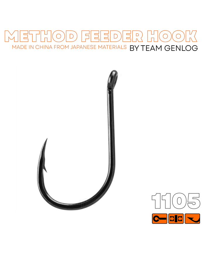 Haczyki Method Feeder GENLOG - roz. 12 - op. 8 szt. - Iseame Ring Matt Haczyki Method Feeder GENLOG - roz. 12 - op. 8 szt. - Iseame Ring Matt