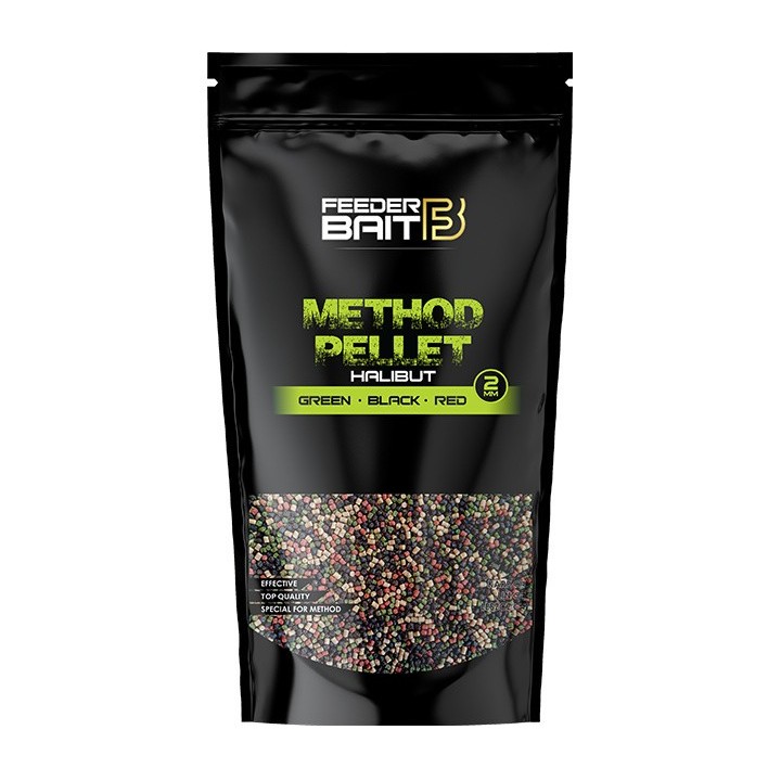 Pellet FEEDER BAIT 2mm 800g - Halibut Green Black Red