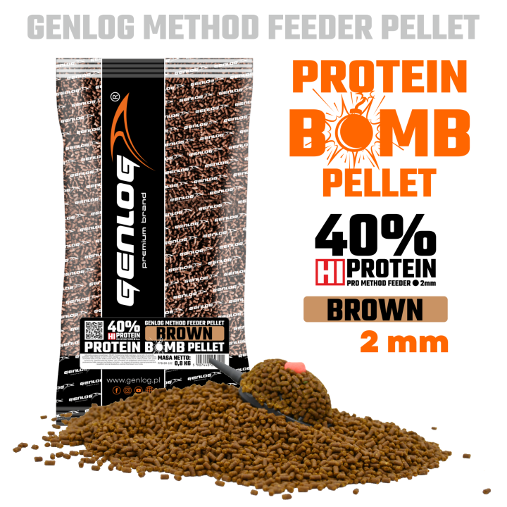 Pellet GENLOG Protein Bomb Brown 2mm 800g