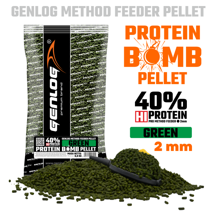 Pellet GENLOG Protein Bomb Green 2mm 800g