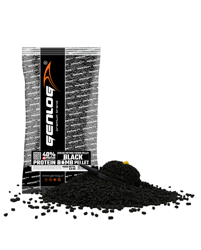 Pellet GENLOG Protein Bomb Black 2mm 800g Pellet GENLOG Protein Bomb Black 2mm 800g