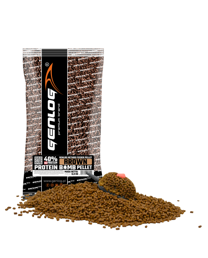 Pellet GENLOG Protein Bomb Brown 2mm 800g Pellet GENLOG Protein Bomb Brown 2mm 800g