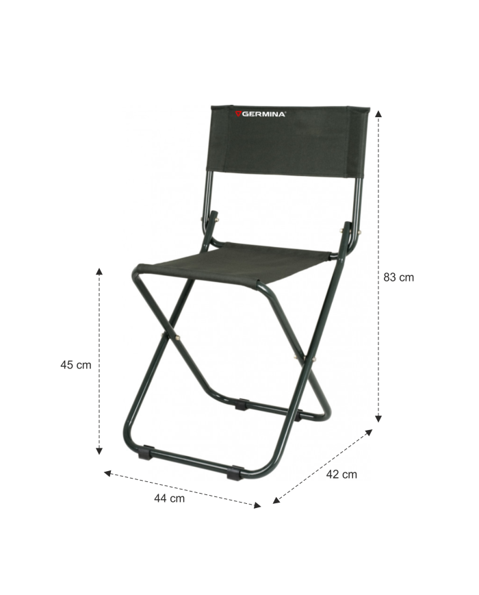 Germina Siedzisko wędkarskie z oparciem składane