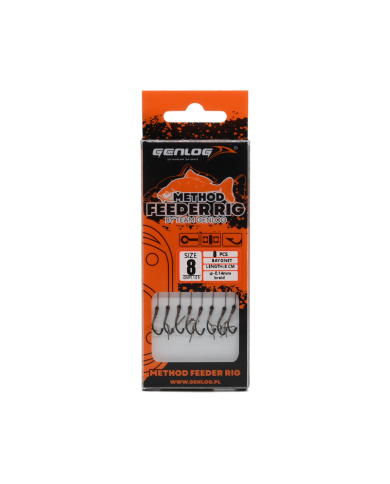 Przypony Method Feeder Rig z Bagnetem GENLOG hak 8 plecionka 0,14mm 8cm Przypony Method Feeder Rig z Bagnetem GENLOG hak 8 plecionka 0,14mm 8cm