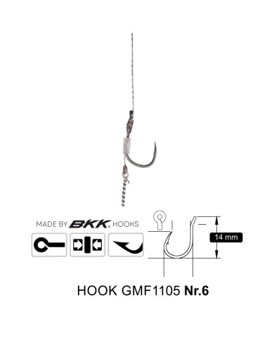 Przypony Method Feeder Rig z Bagnetem GENLOG hak 6 plecionka 0,16mm 10cm Przypony Method Feeder Rig z Bagnetem GENLOG hak 6 plecionka 0,16mm 10cm