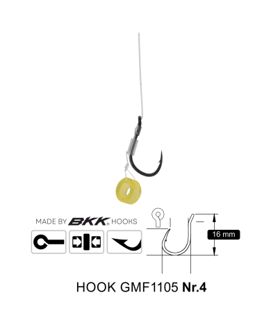 Przypony Method Feeder Rig z Gumką GENLOG hak 4 żyłka 0,28mm 8cm Przypony Method Feeder Rig z Gumką GENLOG hak 4 żyłka 0,28mm 8cm