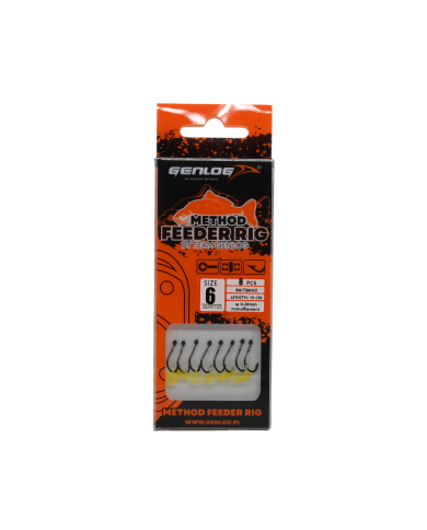 Przypony Method Feeder Rig z Gumką GENLOG hak 6 żyłka 0,28mm 10cm Przypony Method Feeder Rig z Gumką GENLOG hak 6 żyłka 0,28mm 10cm
