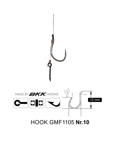 Przypony Method Feeder Rig z Igłą GENLOG hak 10 plecionka 0,12mm 8cm Przypony Method Feeder Rig z Igłą GENLOG hak 10 plecionka 0,12mm 8cm