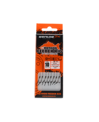 Przypony Method Feeder Rig z Igłą GENLOG hak 10 plecionka 0,12mm 8cm Przypony Method Feeder Rig z Igłą GENLOG hak 10 plecionka 0,12mm 8cm
