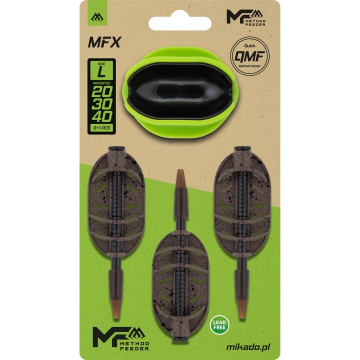 Zestaw Koszyków MIKADO Q.M.F MFX 20+30+40g+Foremka L Method Feeder
