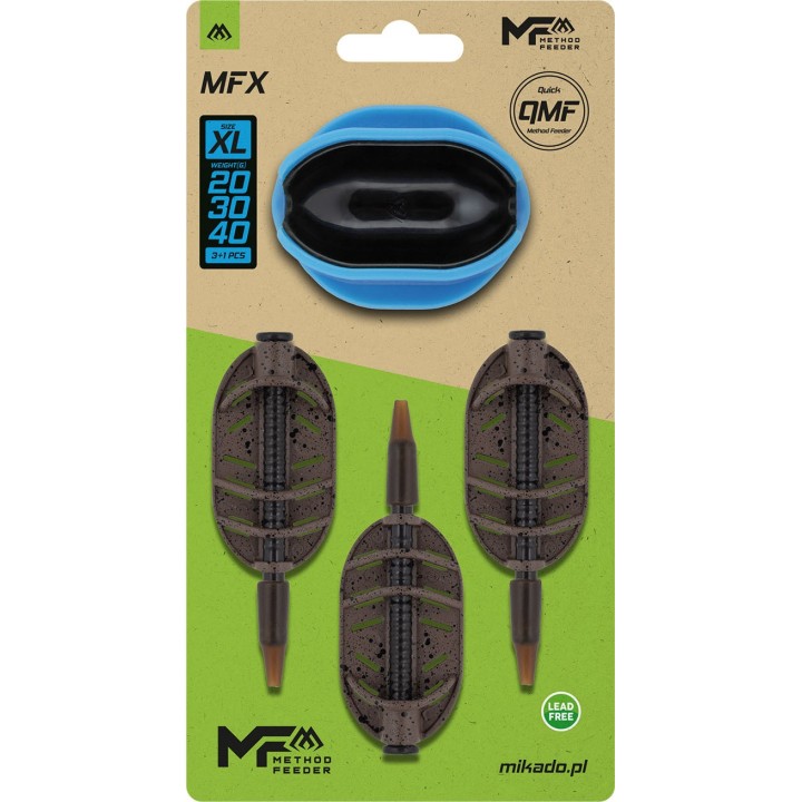 Zestaw Koszyków MIKADO Q.M.F MFX 20+30+40g+Foremka XL Method Feeder