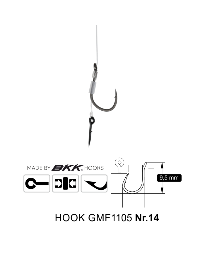 Przypony Method Feeder Rig z Igłą GENLOG hak 14 żyłka 0,20mm 10cm Przypony Method Feeder Rig z Igłą GENLOG hak 14 żyłka 0,20mm 10cm