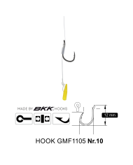 Przypony Method Feeder Rig z Push Stopem GENLOG hak 10 żyłka 0,23mm 10cm