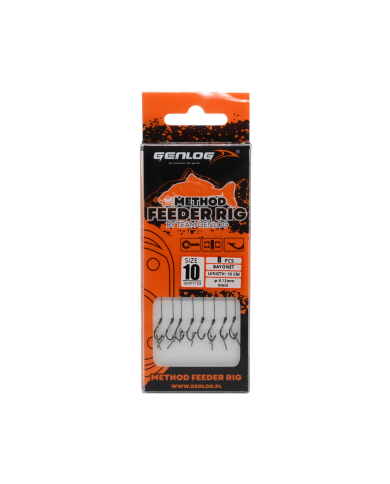 Przypony Method Feeder Rig z Bagnetem GENLOG hak 10 plecionka 0,12mm 10cm Przypony Method Feeder Rig z Bagnetem GENLOG hak 10 plecionka 0,12mm 10cm