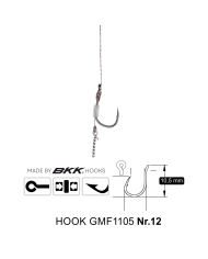 Przypony Method Feeder Rig z Bagnetem GENLOG hak 12 plecionka 0,12mm 8cm