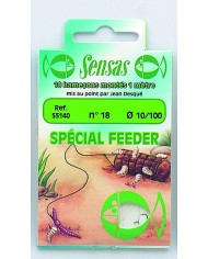 Przypony SENSAS Feeder Hak nr 14 żyłka 0.20mm/100cm - 10 szt.