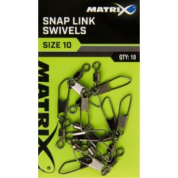 Agrafka z Krętlikiem MATRIX Snap Link Swivels - roz. 16