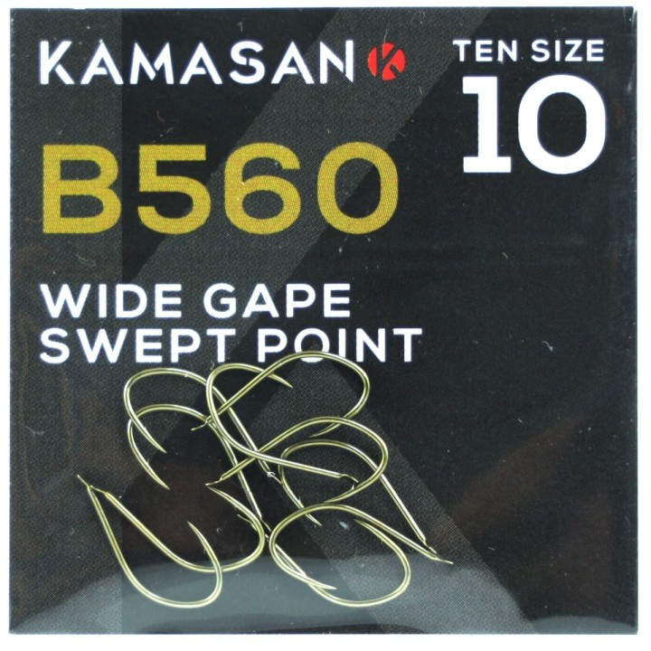 Haczyki Kamasan B560 Wide Gape Barbed – roz. 10