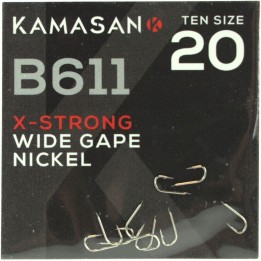 Haczyki Kamasan B611 X-Strong Wide Gape - roz. 20