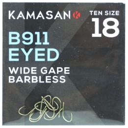Haczyki Kamasan B911 Eyed Barbless - roz. 18