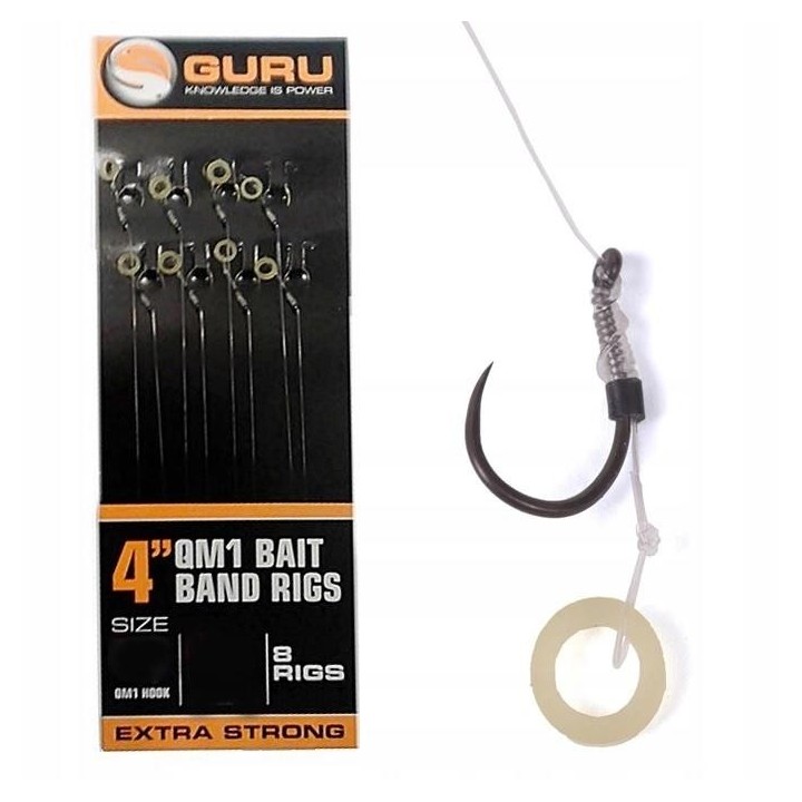 Przypony Guru QM1 With Bait Bands 10cm - roz. 14