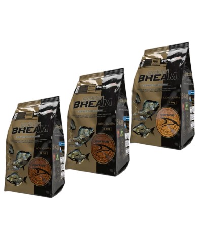 Zestaw zanęt GENLOG Golden Bream 3x3kg: Melasa, Brasem Belge, Leszcz Wanilia Zestaw zanęt GENLOG Golden Bream 3x3kg: Melasa, Brasem Belge, Leszcz Wanilia