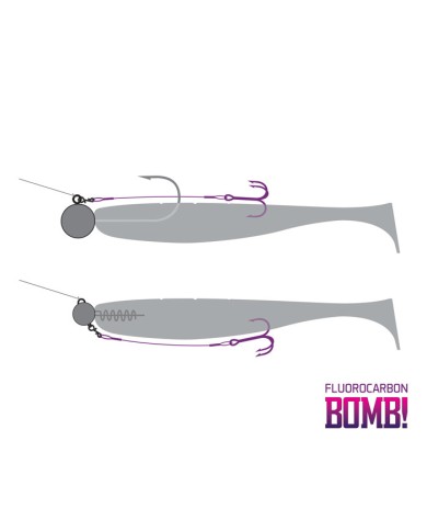 Dozbrojka Delphin BOMB! Fluorocarbon roz. 8 - 6cm  - 3 szt.