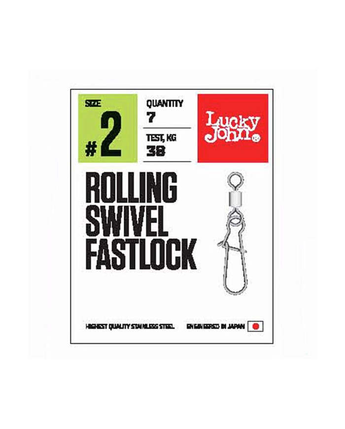 Krętlik z Agrafką LUCKY JOHN Fastlock roz. 12 9kg - op. 10 szt.