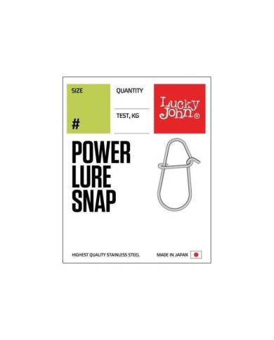 Agrafka LUCKY JOHN Power Lure Snap roz. 004 - 60kg - op. 5 szt.