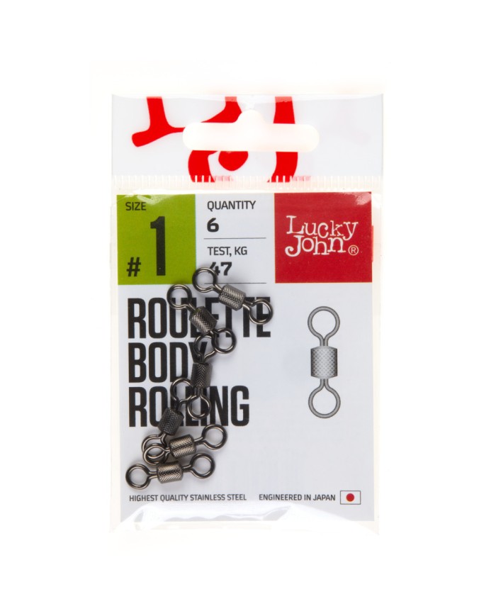 Krętlik Ryflowany roz. 1 LUCKY JOHN Roulette Body Rolling 47kg - op. 6 szt.