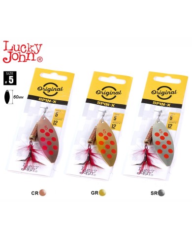 Zestaw 3 obrotówek LUCKY JOHN Spin X Long nr 5 12g - 001 Set
