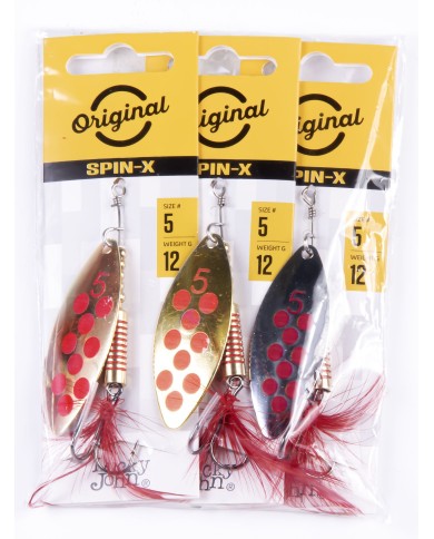 Zestaw 3 obrotówek LUCKY JOHN Spin X Long nr 5 12g - 001 Set