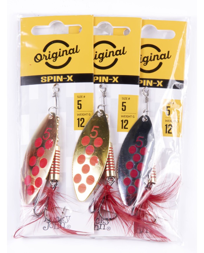 Zestaw 3 obrotówek LUCKY JOHN Spin X Long nr 5 12g - 001 Set