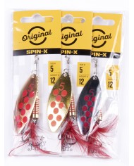 Zestaw 3 obrotówek LUCKY JOHN Spin X Long nr 5 12g - 001 Set