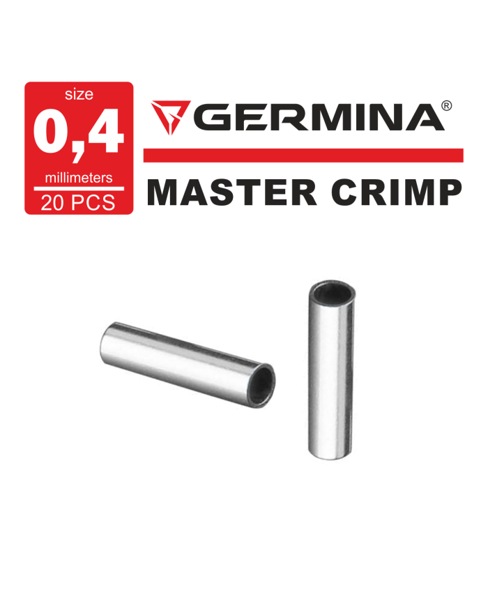Tulejki zaciskowe 0.4mm Pojedyncze GERMINA Master Crimp - op. 20 szt.